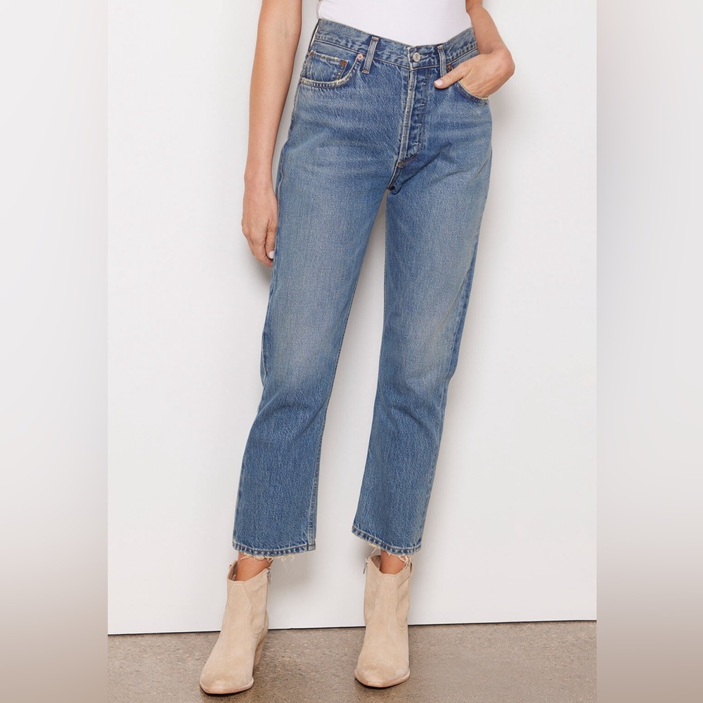 Agolde Riley Crop Denim Jeans sz 28